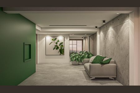 Área comum - Hall de entrada (Imagem ilustrativa)  de apartamento à venda com 1 quarto, 24m² em Vila Nair, São Paulo
