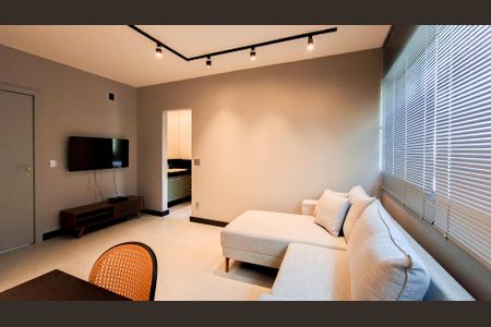 Sala/Cozinha de apartamento para alugar com 1 quarto, 39m² em Lourdes, Belo Horizonte