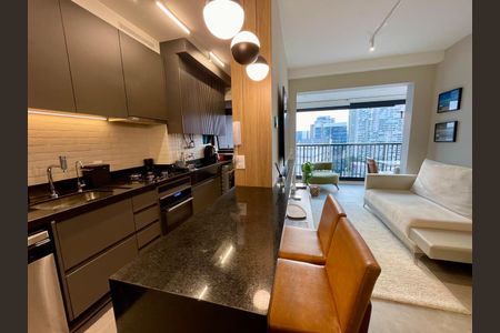 Sala de apartamento à venda com 1 quarto, 48m² em Pinheiros, São Paulo