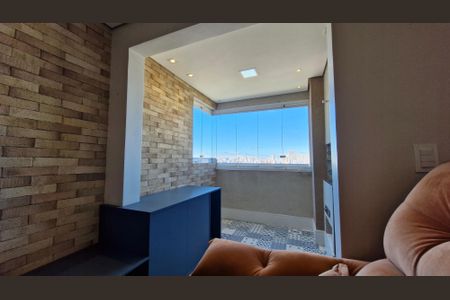 Varanda Sala de apartamento para alugar com 2 quartos, 52m² em Vila Scarpelli, Santo André