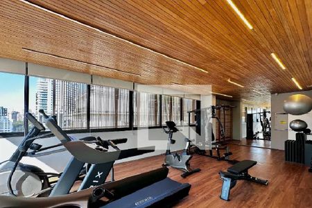 Área comum de kitnet/studio para alugar com 1 quarto, 21m² em Indianópolis, São Paulo