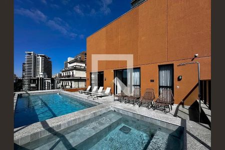 Área comum de kitnet/studio para alugar com 1 quarto, 21m² em Indianópolis, São Paulo