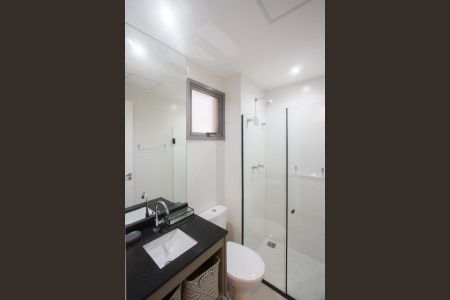 Banheiro Social de kitnet/studio para alugar com 1 quarto, 25m² em Jardim das Acacias, São Paulo