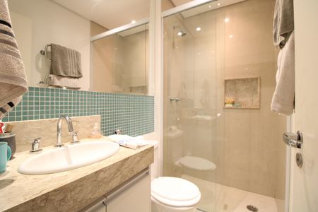 Casa de condomínio à venda com 270m², 3 quartos e 4 vagasBanheiro da suíte 3