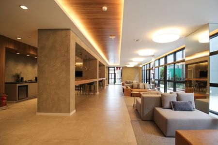 Studio para alugar com 25m², 1 quarto e sem vagaHall e Coworking 