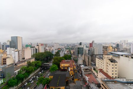 Varanda da Sala de apartamento à venda com 1 quarto, 28m² em Liberdade, São Paulo