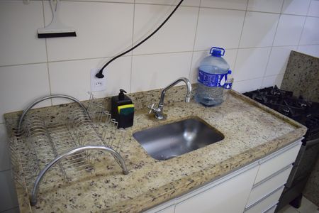 Cozinha - Torneira de apartamento para alugar com 1 quarto, 47m² em Subsetor Sul - 7 (s-7), Ribeirão Preto