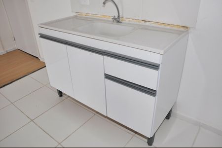 Apartamento para alugar com 34m², 2 quartos e sem vaga Apartamento para alugar com 34m², 2 quartos e sem vagaDetalhe - Cozinha Americana