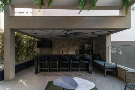 Studio para alugar com 26m², 1 quarto e 1 vaga Studio para alugar com 26m², 1 quarto e 1 vagaÁrea comum - Churrasqueira