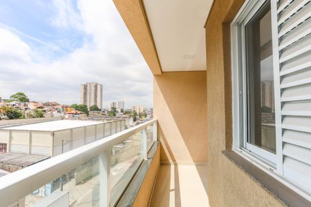 Varanda da sala  de apartamento à venda com 2 quartos, 44m² em Centro, Diadema
