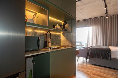 Studio à venda com 38m², 1 quarto e sem vagaCozinha