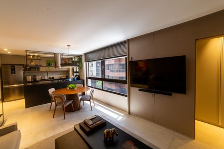 Sala de apartamento à venda com 2 quartos, 80m² em Lourdes, Belo Horizonte