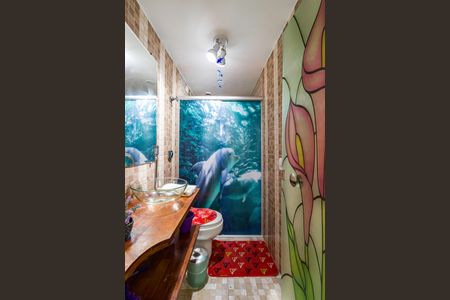 Banheiro de kitnet/studio para alugar com 1 quarto, 30m² em Jardim São Jorge, São Paulo