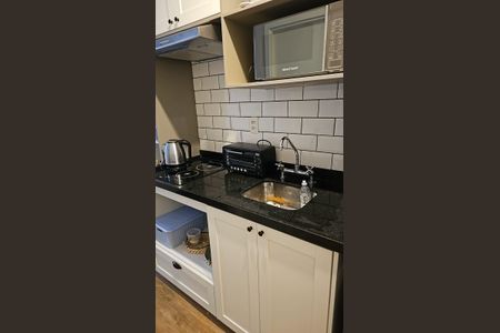 Cozinha de apartamento à venda com 1 quarto, 26m² em Pinheiros, São Paulo