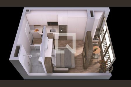 Apartamento para alugar com 24m², 1 quarto e sem vaga Apartamento para alugar com 24m², 1 quarto e sem vagaProjeto