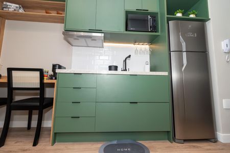 Studio à venda com 25m², 1 quarto e sem vagaCozinha