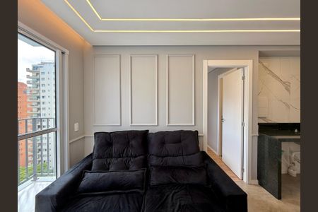 Sala  de apartamento à venda com 1 quarto, 28m² em Campo Belo, São Paulo