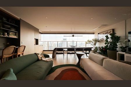 Sala de apartamento à venda com 1 quarto, 110m² em Campo Belo, São Paulo