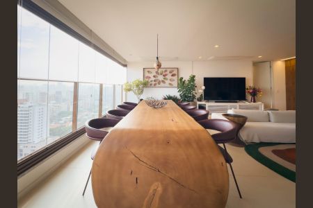 Sala de apartamento à venda com 1 quarto, 110m² em Campo Belo, São Paulo