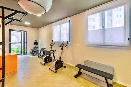 Apartamento para alugar com 28m², 1 quarto e sem vaga Apartamento para alugar com 28m², 1 quarto e sem vagaÁrea comum - Academia