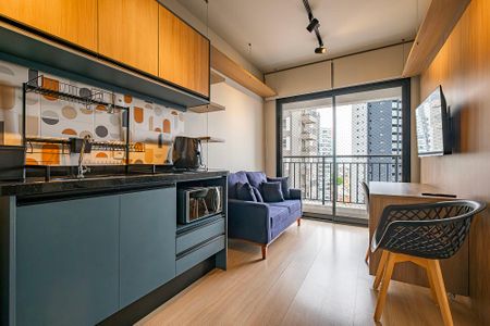 Sala/Cozinha de apartamento à venda com 1 quarto, 30m² em Sumaré, São Paulo