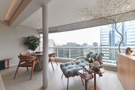 Sala - Varanda de apartamento à venda com 1 quarto, 76m² em Cidade Monções, São Paulo