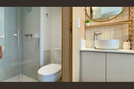 Studio para alugar com 33m², 1 quarto e sem vaga Studio para alugar com 33m², 1 quarto e sem vagaBanheiro