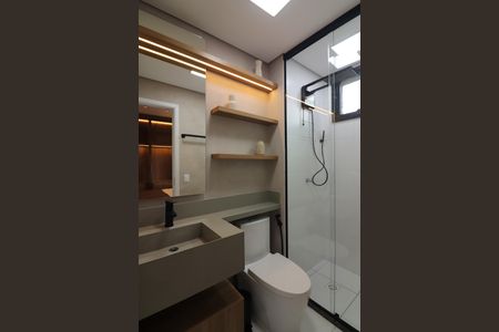 Banheiro Social de kitnet/studio à venda com 1 quarto, 25m² em Vila Campestre, São Bernardo do Campo