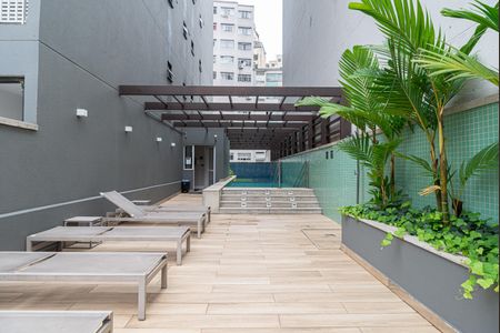 Studio para alugar com 42m², 1 quarto e sem vaga Studio para alugar com 42m², 1 quarto e sem vagaÁrea comum - Área da Piscina