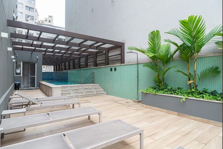 Studio para alugar com 42m², 1 quarto e sem vaga Studio para alugar com 42m², 1 quarto e sem vagaÁrea comum - Área da Piscina