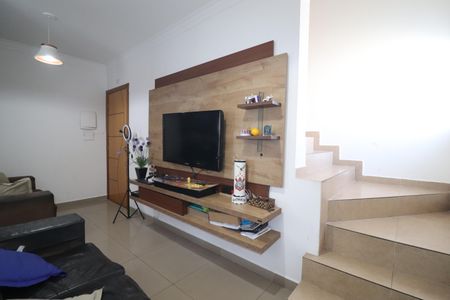 Sala de apartamento à venda com 3 quartos, 100m² em Vila Linda, Santo André