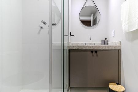 Studio para alugar com 30m², 1 quarto e sem vaga Studio para alugar com 30m², 1 quarto e sem vagaBanheiro