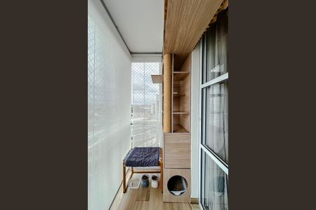 Varanda da Sala de apartamento à venda com 3 quartos, 59m² em Jardim Sabara, São Paulo