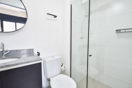 Studio para alugar com 24m², 1 quarto e sem vaga Studio para alugar com 24m², 1 quarto e sem vagaBanheiro