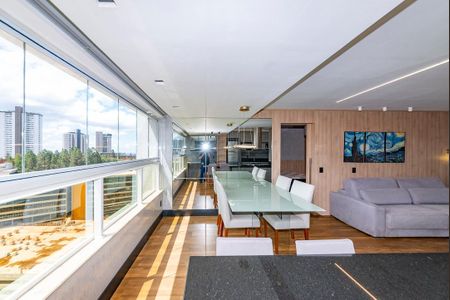 Sala de apartamento para alugar com 1 quarto, 58m² em Vila da Serra, Nova Lima