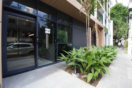 Apartamento para alugar com 40m², 1 quarto e 1 vagaFachada e Portaria