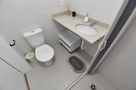 Studio para alugar com 27m², 1 quarto e sem vagaBanheiro do Studio