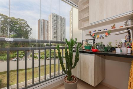 Varanda da Sala de apartamento para alugar com 2 quartos, 58m² em Parque Reboucas, São Paulo