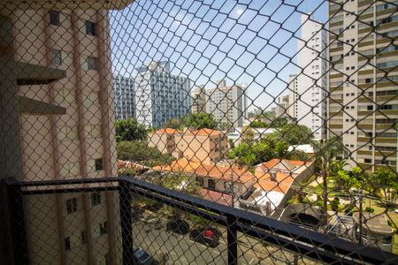 Varanda da Sala de apartamento à venda com 1 quarto, 52m² em Campo Belo, São Paulo