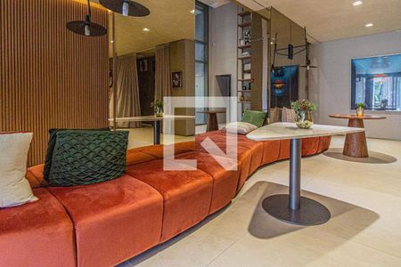 Studio para alugar com 38m², 1 quarto e sem vaga Studio para alugar com 38m², 1 quarto e sem vagaHall social