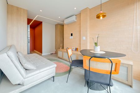 Sala de kitnet/studio para alugar com 1 quarto, 38m² em Paraíso, São Paulo