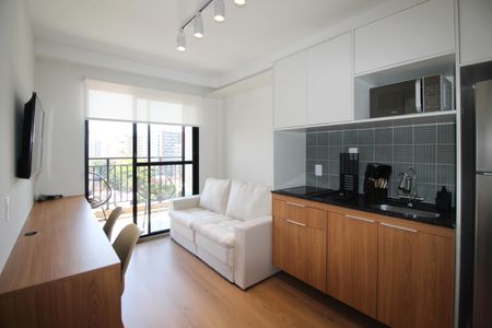 Sala de apartamento para alugar com 1 quarto, 33m² em Moema, São Paulo