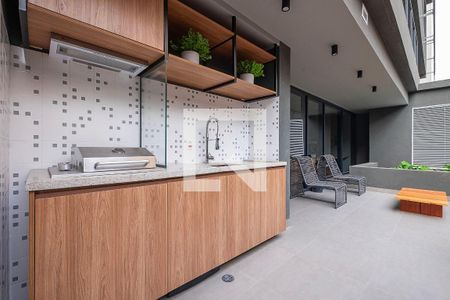 Studio para alugar com 25m², 1 quarto e 1 vagaChurrasqueira