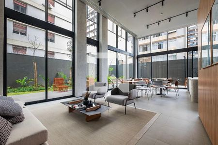 Studio para alugar com 25m², 1 quarto e 1 vagaÁrea comum - Salão de festas