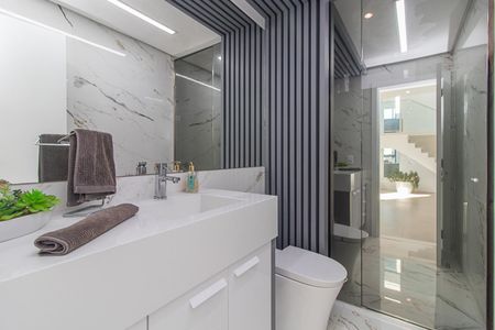 Casa de condomínio à venda com 309m², 3 quartos e 4 vagasBanheiro Social