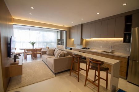 Sala de apartamento à venda com 2 quartos, 81m² em Brooklin, São Paulo