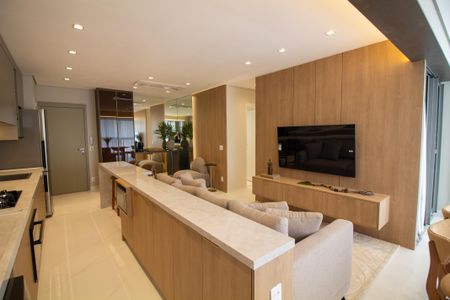 Sala de apartamento à venda com 2 quartos, 81m² em Brooklin, São Paulo