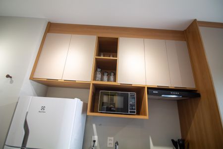 Studio para alugar com 30m², 1 quarto e sem vaga Studio para alugar com 30m², 1 quarto e sem vagaCozinha - Armários