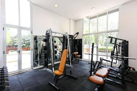 Apartamento para alugar com 86m², 1 quarto e 2 vagas Apartamento para alugar com 86m², 1 quarto e 2 vagasÁrea comum - Academia