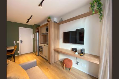 Sala de apartamento à venda com 1 quarto, 32m² em Campo Belo, São Paulo